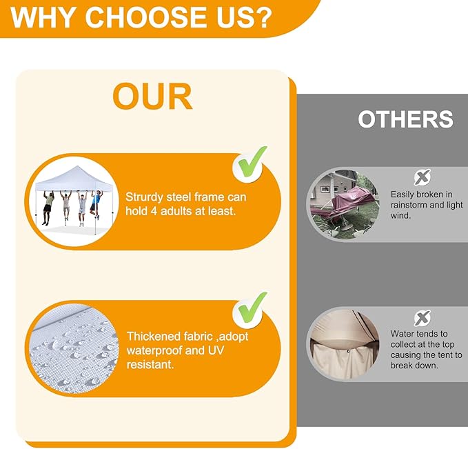 10x10 Pop Up Canopy Tent Commercial Series,Red