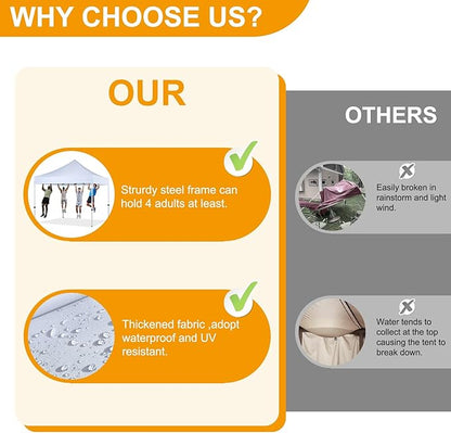 10x10 Pop Up Canopy Tent Commercial Series,Red