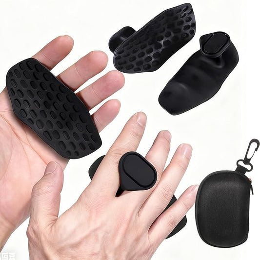 2nd Gen Enlarged Anti-Slip Workout Grips - Ergonomic Rubber Hand Protector Gloves, Workout Grips for Weight Lifting, Rubber Fingerless Gym Gloves for Pull-Ups, Gym Training and Exercise