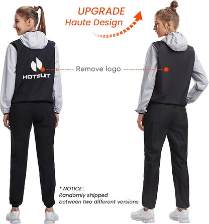 HOTSUIT Sauna Suit for Women Weight Loss Sweat Suits Sauna Jacket Pant Machine Washable Anti Rip for Gym Workout Exercise