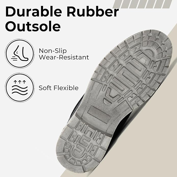 Mishansha Men's Waterproof Snow Boots, Insulated Warm Lined Winter Boot for Cold Weather, Non-Slip Outdoor Trekking Hiking Shoes Size 4-13.5