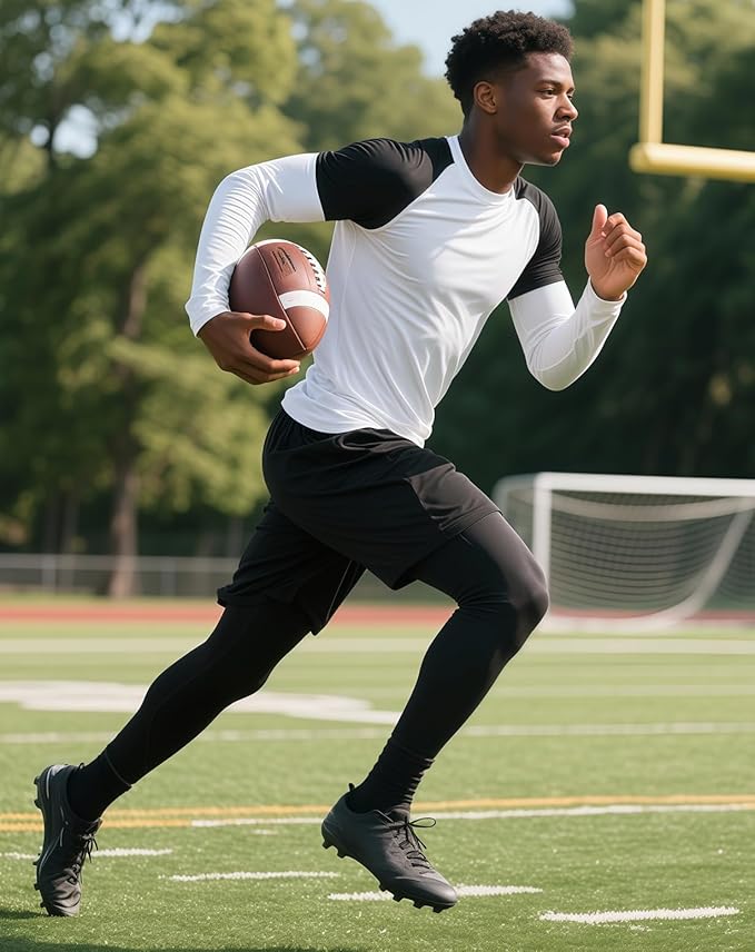 2 Pack Men's 3/4 One Leg Compression Capri Tights Pants Basketball Athletic Running