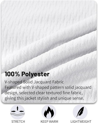 Mens Casual Jacket Loose Fit Lightweight Jacket Varsity Bomber Jacket with Zipper