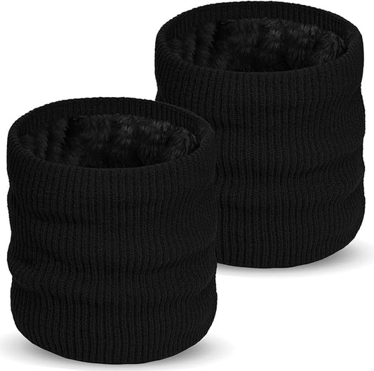 Winter Knitted Neck Gaiter For Men and Women Fleece Neck Warmer Windproof Face Mask for Cold Weather Gifts