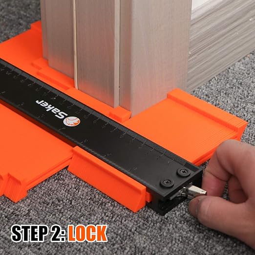 Saker Contour Gauge Duplication-Adjustable Lock-Precisely Copy Irregular Shape-Irregular Woodworking Tracing-Must Have Tool Christmas Gifts for DIY Handyman Men Husband Dad 10 Inch+5 Inch