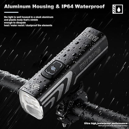 Bike Light for Night Light 1200 Lumens, 4500mAh Battery Bicycle Headlight LED Front Light with Ambient Light Sensing High Beam Low Beam for Men Women Kids Road Mountain Cycling