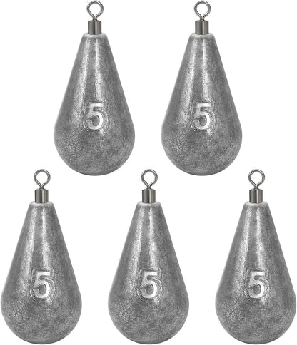 BLUEWING Casting Swivel Bell Sinkers Fishing Weights 1/2oz-8oz Drop Shot Dipsey Lead Saltwater