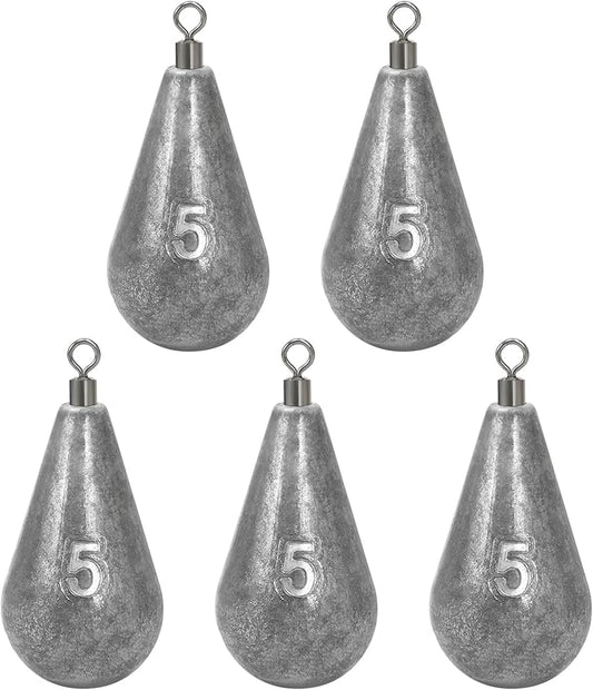 BLUEWING Casting Swivel Bell Sinkers Fishing Weights 1/2oz-8oz Drop Shot Dipsey Lead Saltwater
