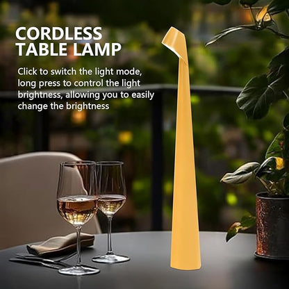 Table Lamps Cordless Rechargeable Battery Light, LED Desk Lamps Outdoor Portable Touch Lamps, Operated Wireless Portable Lamp. (Yellow)