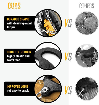 Ice Cleats for Shoes and Boots Traction Cleats Men Women Boot Chains Crampons for Anti Slip Outdoor Shoveling Hiking Walking on Snow and Ice