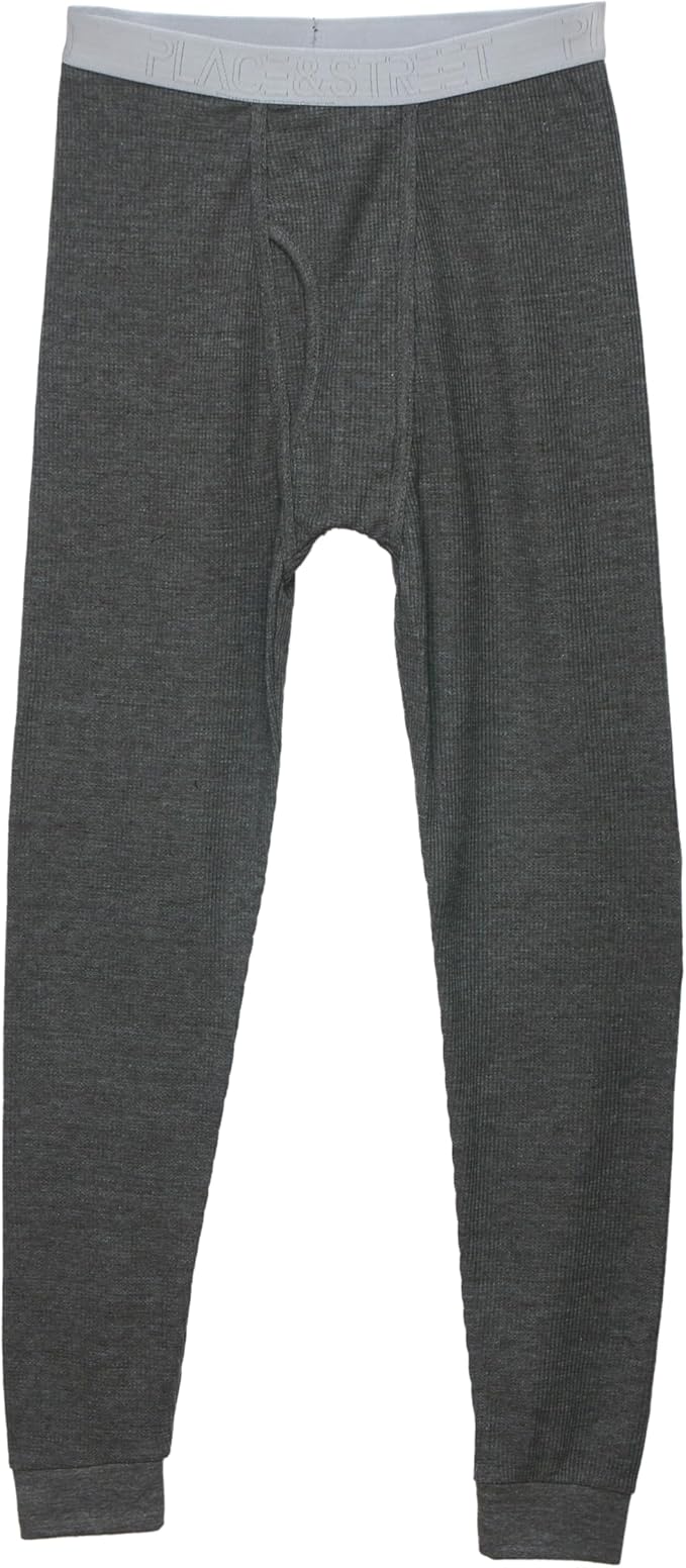 Thermal Underwear Pants for Men Long Johns Cotton Blend Base Layer Waffle Knit Bottoms Classic Cold Weather