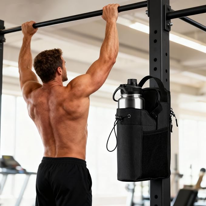 Magnetic Gym Bag,Water Bottle Carrier Holder,Handbag，Multifunctional Adjustable Crossbody Bag,Mobile Phone Personal Belongings Storage, Gym item Storage Bags