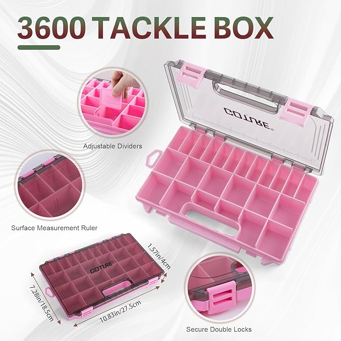 Goture Fishing Tackle Bag with 3 Tackle Boxes, Soft Side 600D Water-Resistant Cross Body Sling Fishing Bag, Small Saltwater Gear Storage Tactical Bags, Gifts for Men/Women (14.96"x9.06"x7.48")