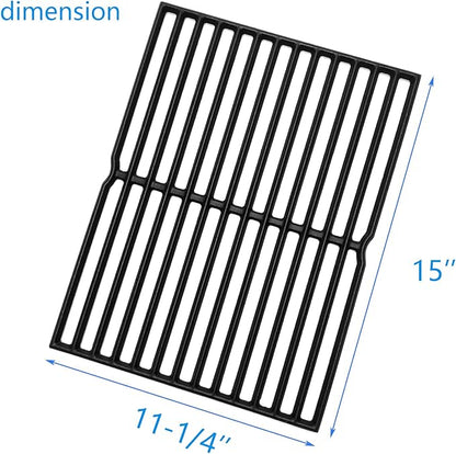 15" Cast Iron Grid grates Replacement Parts for Weber Spirit E200 S-200 Spirit E-210 Spirit S-210 Spirit 500, Genesis Silver A Gas Grills 7522 7521 7523 65904 65905