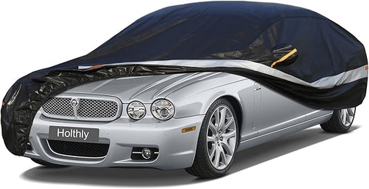 Sedan Car Cover Custom Fit Jaguar X-Type 2001-2010, 100% Waterproof Breathable Outdoor Car Covers, Sun Rain Dust Snow Protection. (Ships from US Warehouse, Arrive Within 3-7 Days)