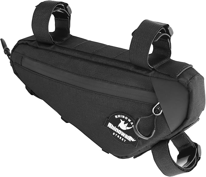 Rhinowalk Bicycle Triangle Bag Cosmopolis Series Lightweight Urban Bike Frame Bag Pack Under Top Tube Pouch Cycling Accessories(Black)