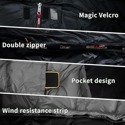 Down Sleeping Bag for Adults. 680FP Ultralight Portable, Backpacking Sleeping Bag for Hiking, Camping, Mountaineering, expeditions and Backpacking. with Compression Sack