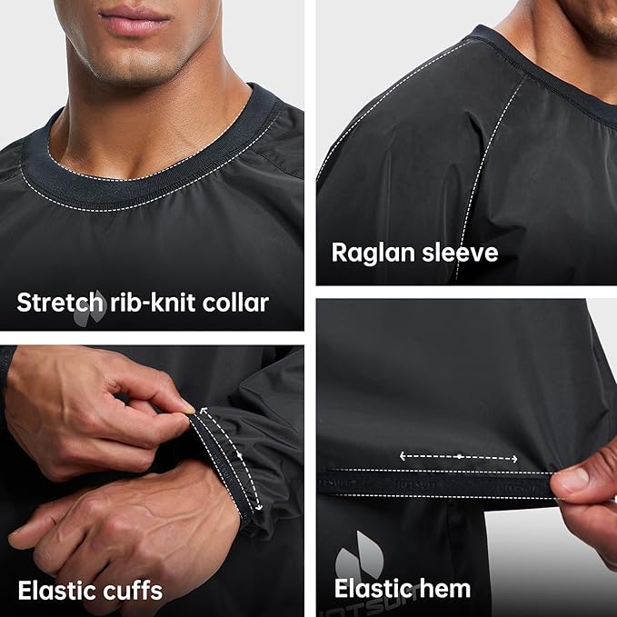 HOTSUIT Sauna Suit Men Anti Rip Sweat Suits Gym Boxing Workout Jackets