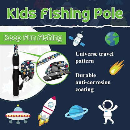 Kids Fishing Pole, Kids Telescopic Fishing Rod and Reel Combo for Children Boys Girls