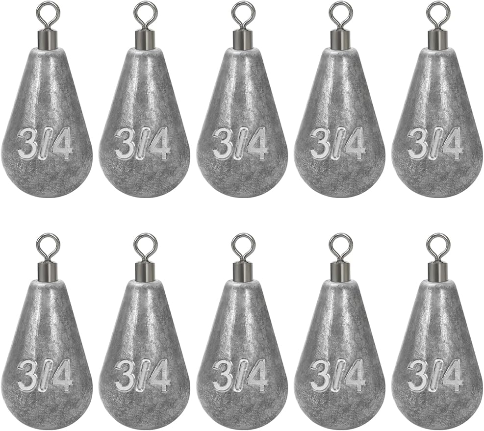BLUEWING Casting Swivel Bell Sinkers Fishing Weights 1/2oz-8oz Drop Shot Dipsey Lead Saltwater