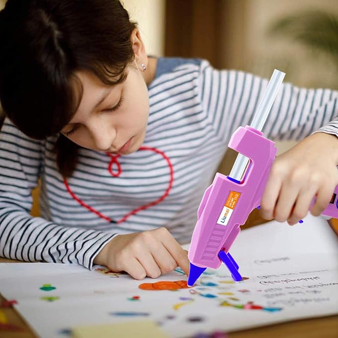 Glue Gun, Hot Glue Gun Kit with 30 Glue Sticks, Mini Hot Melt Glue Gun for Crafts, Mini Craft Glue Guns with Carry Case for School DIY Arts and Home Repair