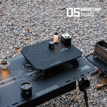 Folding Camp Table, 2 in1 Adjustable Height(16 inch/4 inch) Foldable Camping Desk, Outdoor Camping Table Picnic Table for Cooking, Beach, Hiking, Travel, Fishing, BBQ