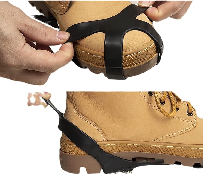 ice Cleats for Shoes and Boots crampons - ice Spikes for Boots Traction Cleats for Ice, Snow, and Outdoor Activities - Durable and Easy to Use
