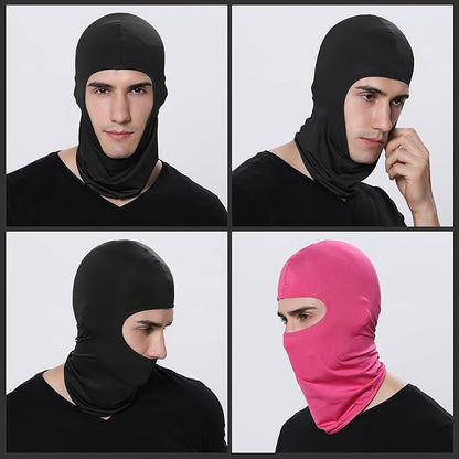 Pukavt 2 Pack 3 Hole Winter Knitted Mask, Full Face Cover Ski Mask Warm Balaclava for Skiing, Motorcycle, Snowboard