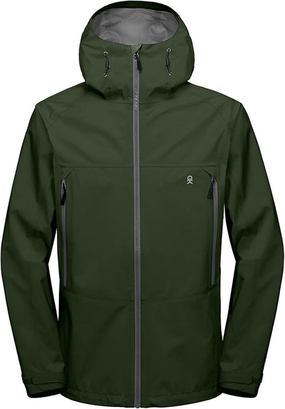 Little Donkey Andy Men's High-performance 3L Hard Shell Waterproof Rain Jacket Breathable Rain Gear for Hiking,Travelling