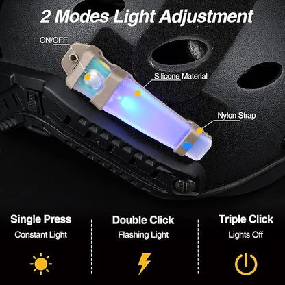 Personal Identification Marker - Tactical Helmet Light, Portable Survival Signal Light for Hiking, Boating, Cycling, Fishing