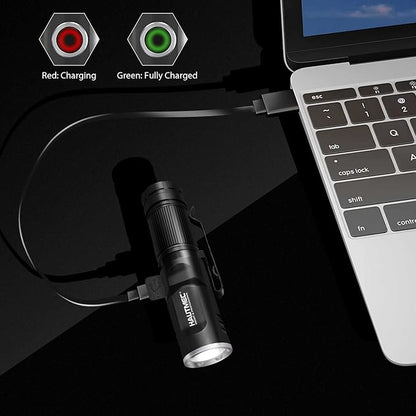 HAUTMEC Rechargeable LED Flashlights 500 High Lumens Super Bright Magnetic Flashlight Waterproof Mini Flashlight 3 Modes Handheld Small Flashlights Powerful for Camping, Outdoor, Hiking(4 Pack)