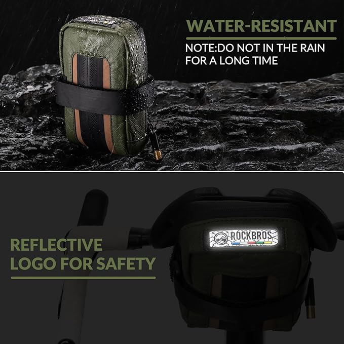 ROCKBROS Bike Saddle Bag -Lightweight and Portable Under Seat Bag for Mountain Road Bikes