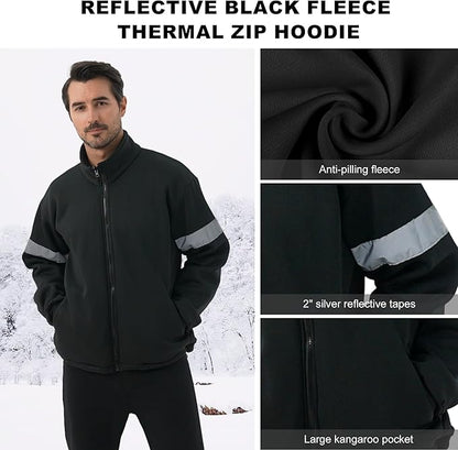 3 in 1 Safety jacket,Reflective high Visibility Hooded jacket,Hi Vis Bomber Jacket shell and fleece lining,Waterproof,ANSI Class 3 Black Bottom Lime,4XL