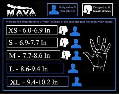Mava Sports Cross Training Gloves with Wrist Support for WODs,Gym Workout,Weightlifting & Fitness-Silicone Padding, No Calluses-Suits Men & Women-Weight Lifting Gloves for a Strong Grip
