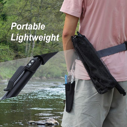 Sougayilang Fishing Net Fish Landing Net, Foldable Collapsible Telescopic Pole with EVA Handle, Durable Nylon Material Mesh, Safe Fish Catching or Releasing