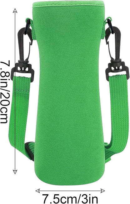 Neoprene Glass Water Bottle Sleeves - Water Bottle Holder Bag | Portable Neoprene Insulated Cooler, Insulated Holder, Carrier Pouch for Outdoor