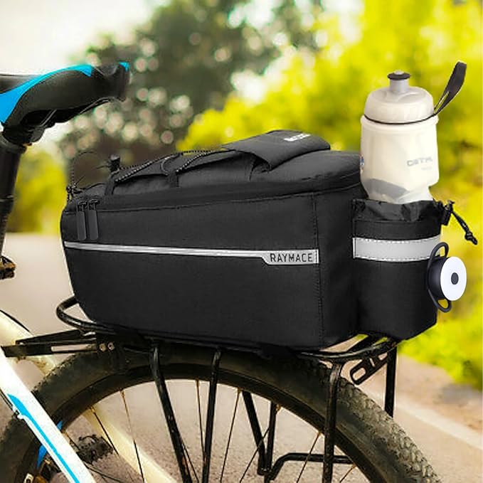 RAYMACE Bike Rear Rack Bag with Tail Light, Bike Truck Cooler Bag for Warm or Cold Items