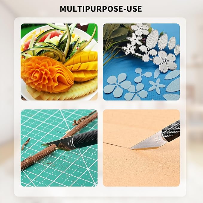 EHDIS Precision Craft Hobby Knife Blades # 11 Titanium Coated Blade Refill Hobby Art Blades Cutting Tool with Storage Case for Craft, Hobby, Scrapbooking, Stencil-20 Pack (Pack of 20)