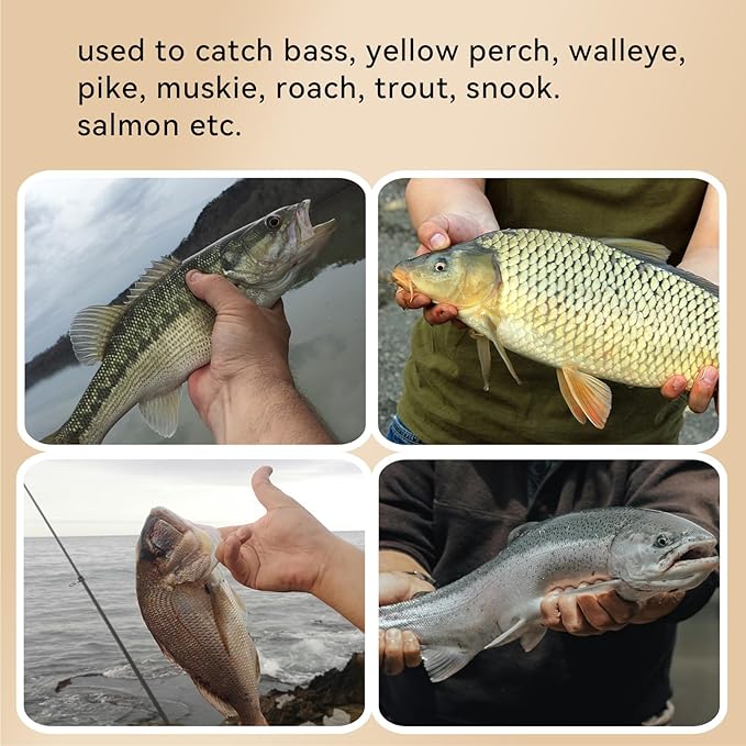 Fishing Lures with Spinner Baits Blades for Topwater, Swimbait for Trout and Bass Slow Sinking, 5pcs Fishing Hard Baits