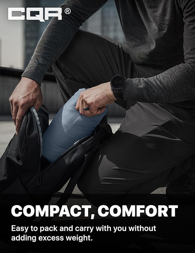 CQR Men's Lightweight Insulated Jacket, Windproof Packable Water Resistant Warm Active Coat for Hiking Work Outdoor Tactical