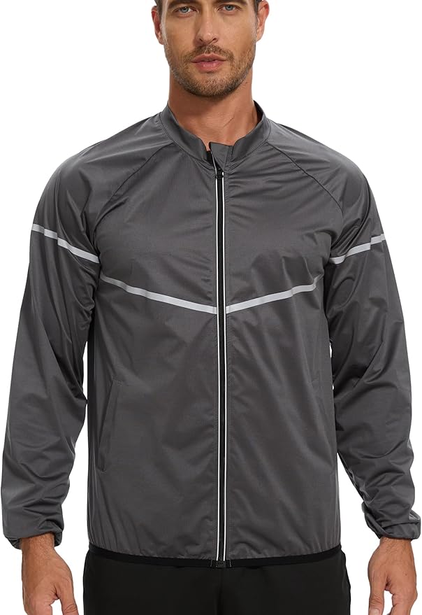 NINGMI Sauna Suit for Men Sweat - Long Sleeve Shirt Jacket Workout Body Shaper Zipper Top Slimming Fitness Trainer Gym