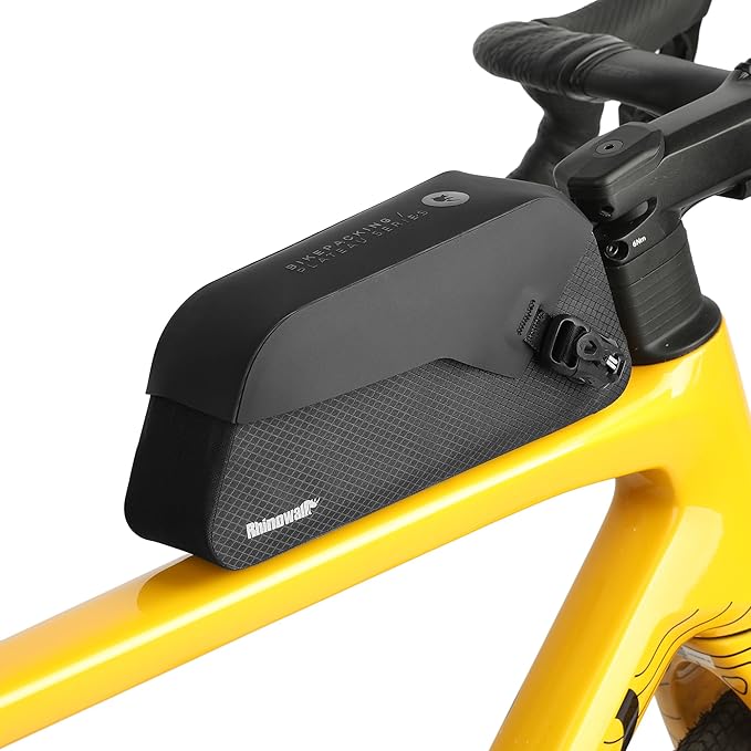 Rhinowalk Bike Top Tube Bag 1L Bike Frame Bag with Magnetic Flap Fully Waterproof and Stable Bicycle Frame Bag Bicycle Bag Professional Cycling Accessories for Mountain Road Bike-L