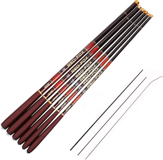 Goture//Telescopic Tenkara Fishing Rod Kit//Ultralight Travel Fishing Rod,Portable Collapsible Bass Crappie Rod, Carbon Fiber Inshore Stream Trout Pole 10 12 15 18 21 24 Free Tip Set(Top 3 Segment)