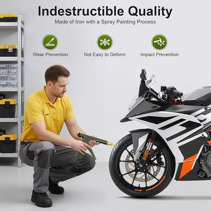 TFCFL Tire Plug Gun Mushroom Tire Plug Kit, Car Auto Tire Plugger Tubeless Tire Wheel Repair Gun Kit w/Plug Rubber Plugging, Portable Car Tire Motorcycle Tire Plugger