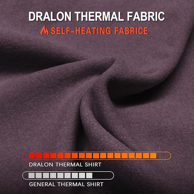 WOWENY Thermal Shirts for Women Sweetheart Fleece Lined Long Sleeve Underwear Tops Soft Warm Base Layer Cold Weather