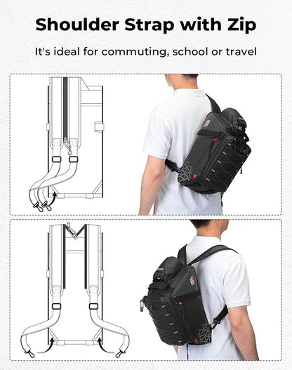 KEMIMOTO Bike Bag PVC Bicycles Rear Rack 15L Bicycles Trunk Pannier with Waterproof Cover and Water Cup Bag for Commuter Travel Outdoor