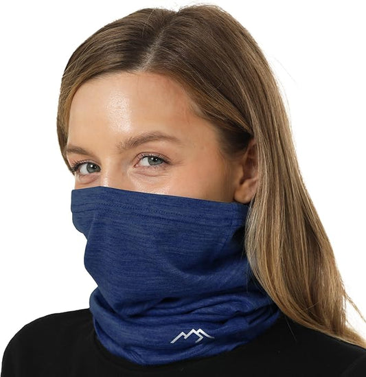 Merino.tech Merino Wool Ski Neck Gaiter - Face Mask Neck Warmer for Men & Women