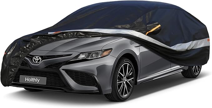 Sedan Car Cover Custom Fit Toyota Camry 1997-2025, 100% Waterproof Breathable Outdoor Car Covers, Sun Rain Dust Snow Protection. (Ships from US Warehouse, Arrive Within 3-7 Days)