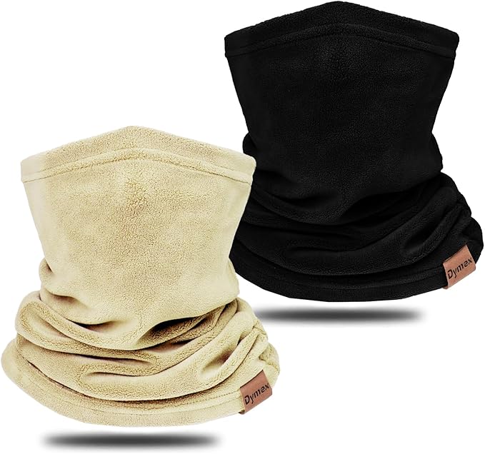 Neck Warmer Winter Neck Gaiter Face Mask Balaclavas for Women Men, Soft Fleece Face Cover Mask for Skiing Motorcycle-2 Pack