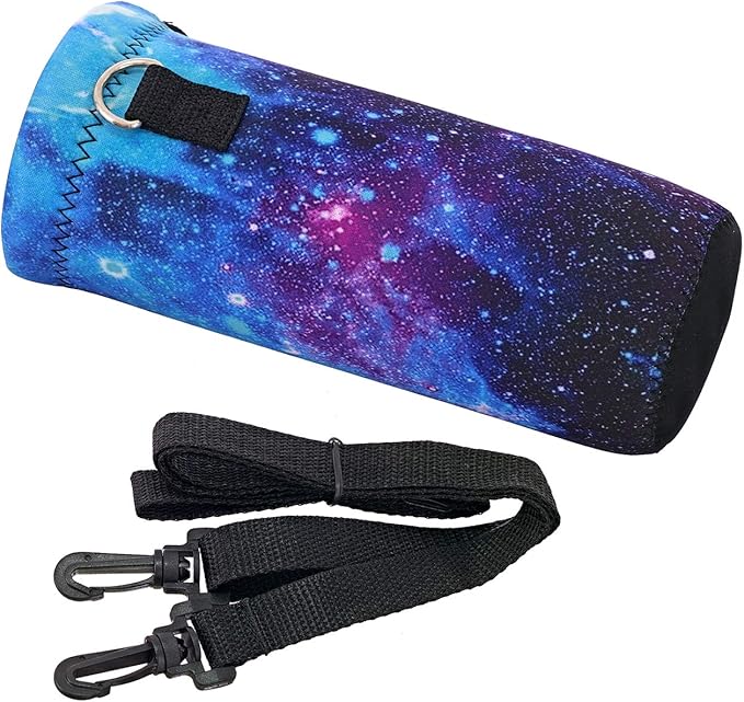 RICHEN Neoprene Water Bottle Carrier Bag with Adjustable Shoulder Strap,Insulated Water Bottle Cover for Stainless Steel/Glass/Plastic Bottles